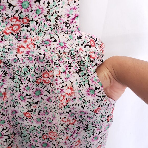 Passport Multicolor Colorful Thin Overall Shorts Romper with Pockets Size S - Picture 11 of 16